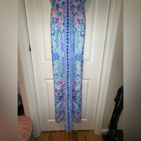 Lilly Pulitzer Viv Halter Maxi Dress Multi Hidden Treasure. Size 4 Worn once EUC - Picture 4 of 16